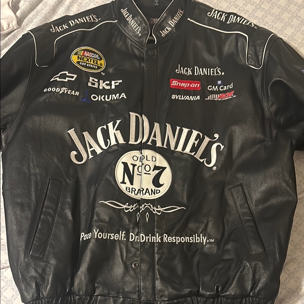 Jack Daniels Black Leather Jacket